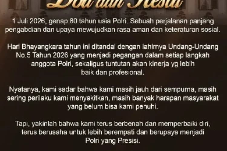 Kapolrestabes Surabaya KBP. Dr. Luthfie Sulistiawan, S.I.K., M.H., M.Si., Ungkap Mohon Doa dan Restu
