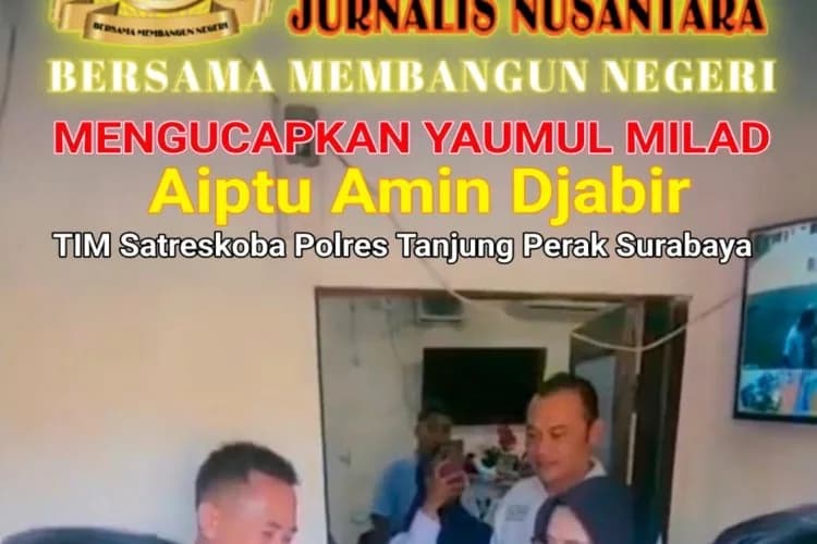 KJN Sampaikan Ucapan Yaumul Milad kepada Aiptu Amin Djabir, Apresiasi Dedikasi Personel Satreskoba Polres Pelabuhan Tanjung Perak