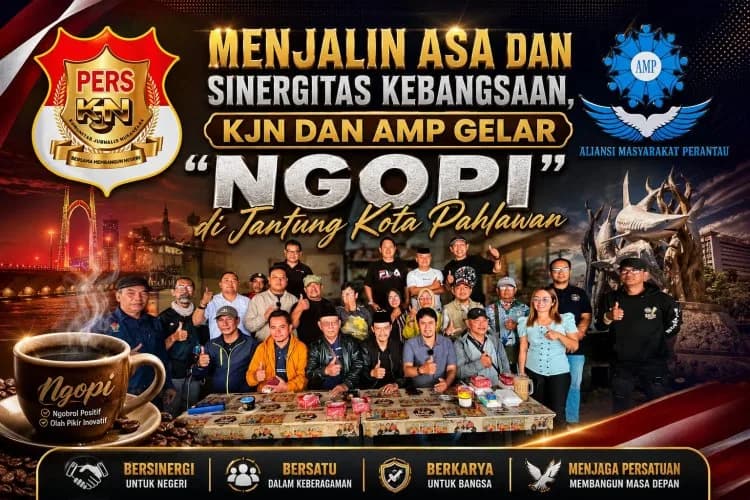 Menjalin Asa dan Sinergitas Kebangsaan, KJN dan AMP Gelar "NGOPI" di Jantung Kota Pahlawan