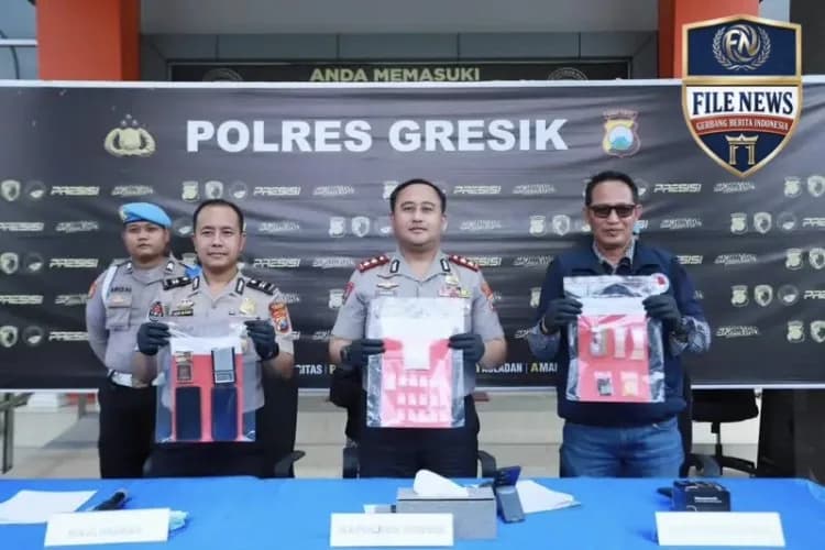 Polres Gresik Satresnarkoba Bongkar Peredaran Narkoba Sistem Ranjau, Dua Kurir dan Sabu Berat 38.066 Gram Diamankan