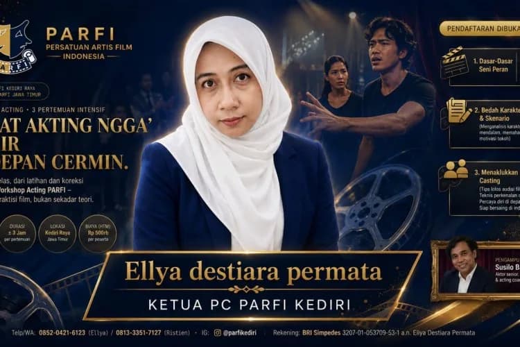 PC PARFI Kediri Gandeng PARFI Jatim Gelar Workshop Acting, Siapkan Talenta Lokal Menembus Industri Film