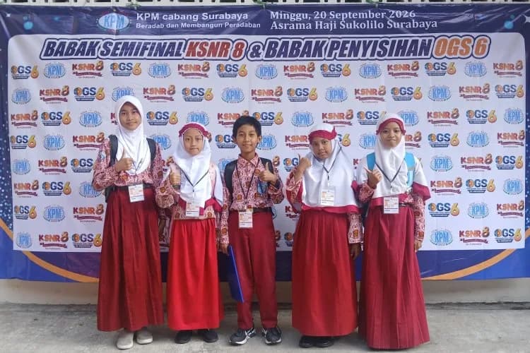 Siswa SD Muhammadiyah 13 Surabaya Tembus Babak Semifinal KSNR 8 di Asrama Haji Sukolilo