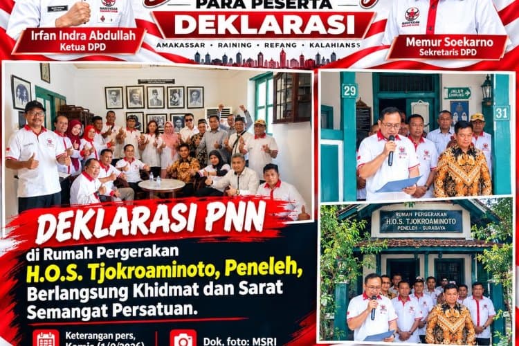 Deklarasi PNN di Rumah Pergerakan H.O.S. Tjokroaminoto, Peneleh, Surabaya Berlangsung Khidmat dan Sarat Semangat Persatuan