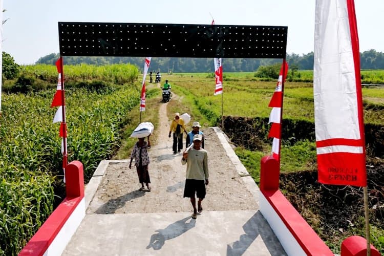Euforia Masyarakat Sambut Program Jembatan Garuda, Desa Purworejo, Madiun