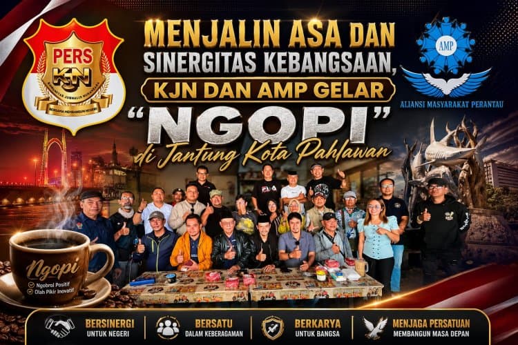 Menjalin Asa dan Sinergitas Kebangsaan, KJN dan AMP Gelar "NGOPI" di Jantung Kota Pahlawan